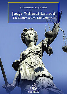 Titel des Explainers "Judge Without Lawsuit - The Notary in Civil Law Countries", Darstellung: Justitia