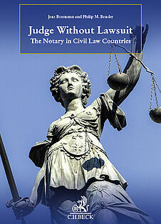 Titel des Explainers "Judge Without Lawsuit - The Notary in Civil Law Countries", Darstellung: Justitia